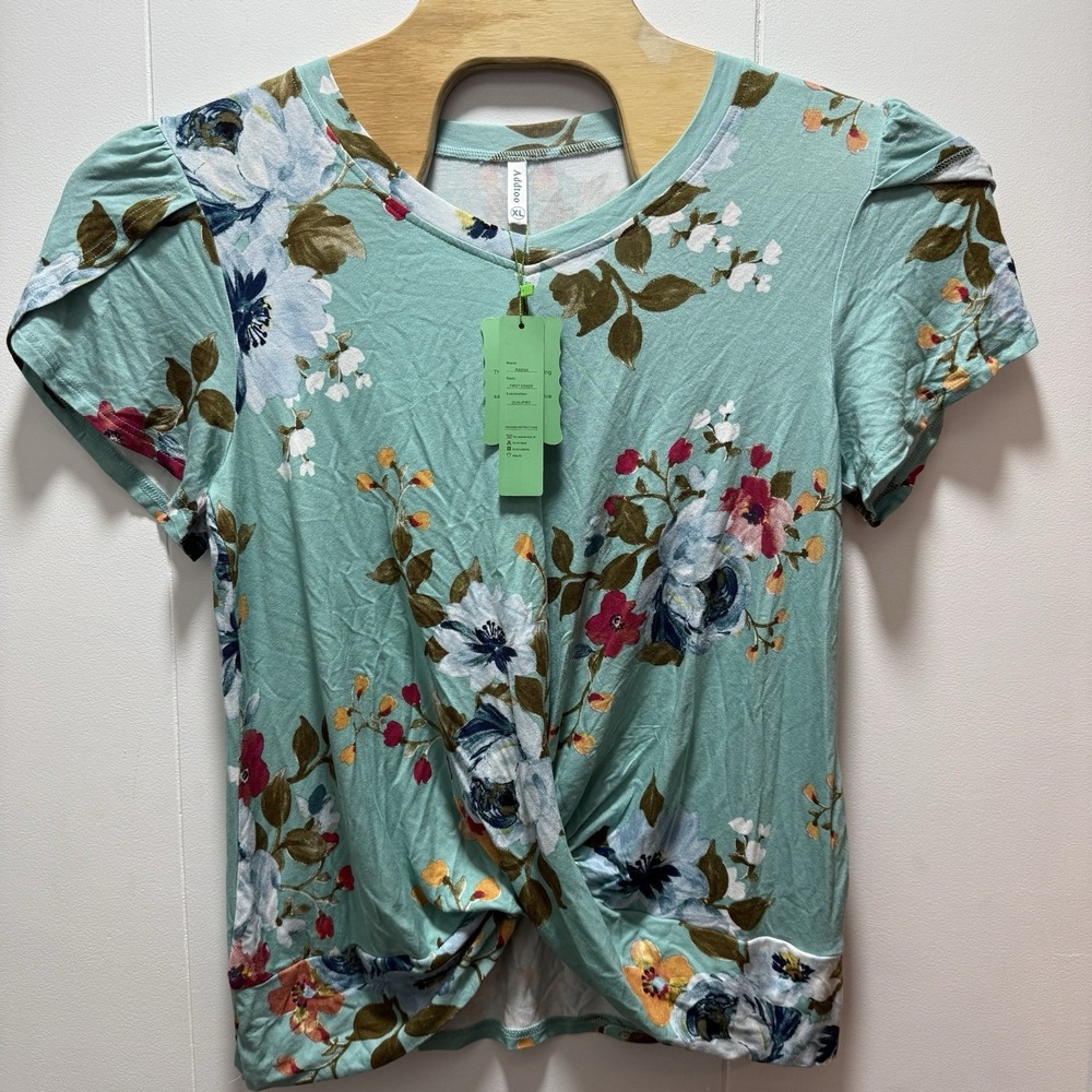Addtoo Womens Shirt Summer Casual Short‎ Sleeve Size XL NEW WITH TAGS